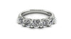 Round Natural 5 Stone Diamond Ring 1.25 Ct