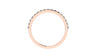 Semi-Pave Double Prong Natural Diamond Ring