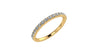 Semi-Pave Double Prong Natural Diamond Ring