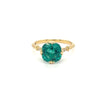 Fleur-de-Lis Emerald Solitaire
