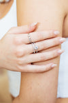Semi-Pave Double Prong Natural Diamond Ring