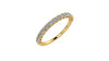 Semi Pave Double Gallery Natural Diamond Ring