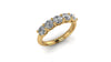 Round Natural 5 Stone Diamond Ring 1.25 Ct