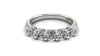 Round Natural 5 Stone Diamond Ring 0.75 Ct