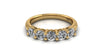 Round Natural 5 Stone Diamond Ring 0.75 Ct