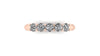 Round Natural 5 Stone Diamond Ring 0.75 Ct
