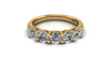 Round Natural 5 Stone Diamond Ring 1.00 Ct