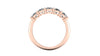 Round Natural 5 Stone Diamond Ring 1.25 Ct